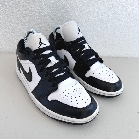 Jordan Shoes - Nike Jordan 1 Low Panda Sneakers Women Size 8.5 Black White DC0774-101